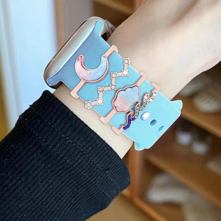 4pcs / Set 22mm Width Smart Watch Band Decorative Ring Metal Accessories, Style: 3 - Watch Decorations by PMC TechLife | Online Shopping South Africa | PMC TechLife | Buy Now Pay Later Mobicred