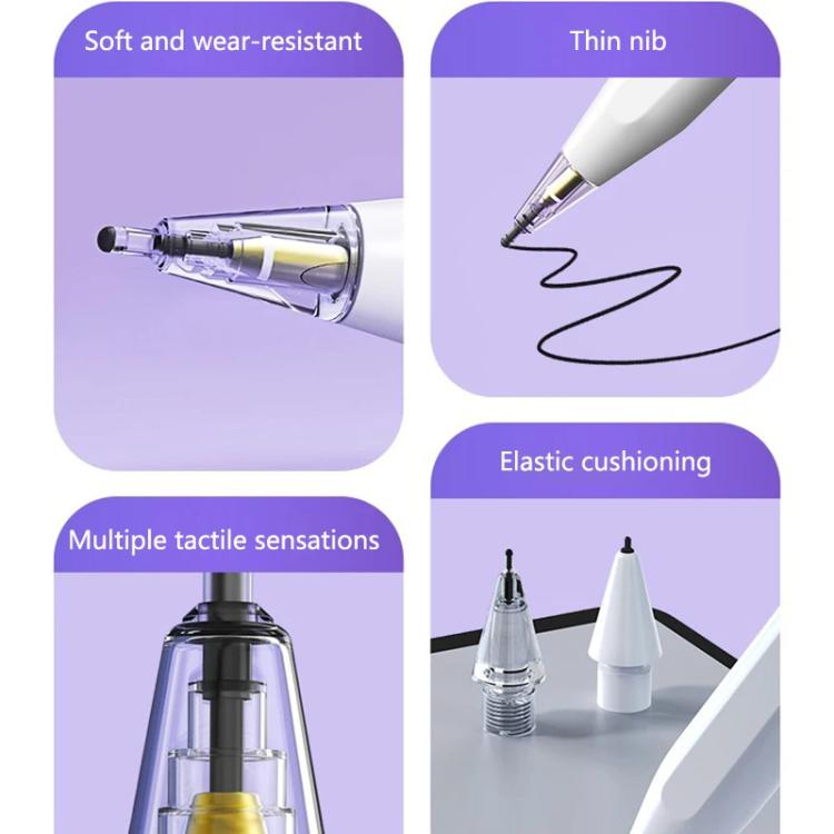 For Apple Pencil 2 / 1 Elastic Tip Soft Probe Silent Replacement Nib, Spec: 4B Transparent - free shipping - PMc TechLife - Order now!