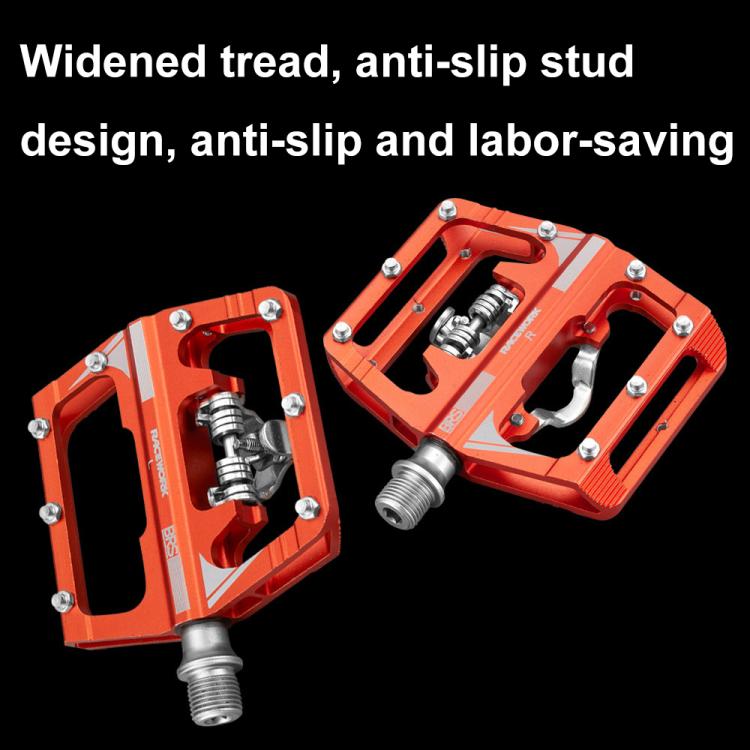 RACEWORK M215 Bicycle Lock Pedal To Flat Pedal Aluminum Alloy SPD Clipless Pedal(Titanium-color) - free shipping - PMc TechLife - Order now!