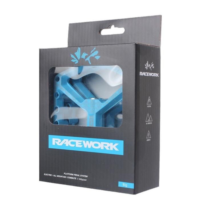 RACEWORK RK579 1pair Bicycle Wide Anti-slip Bearing Pedal Nylon Pedal(Black) - Pedals by RACEWORK | Online Shopping South Africa | PMc TechLife | Buy Now Pay Later Mobicred
