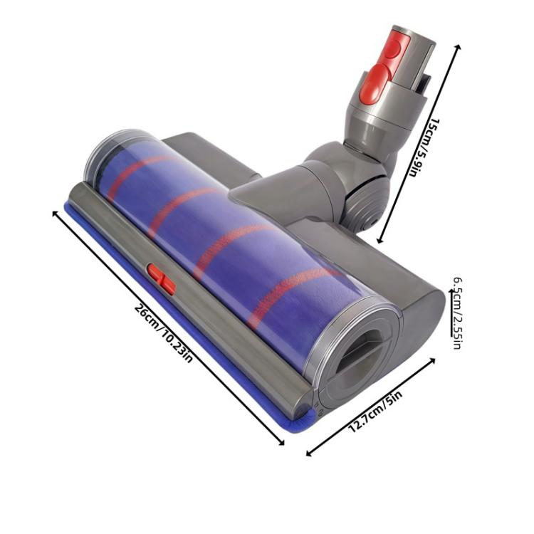 Adjustable Suction Floor Brush for Dyson V7 / V8 / V10 / V11 / V15 / G5 Vacuum Cleaners, Spec: Direct Drive Head+Soft Roller Set - free shipping - PMc TechLife - Order now!