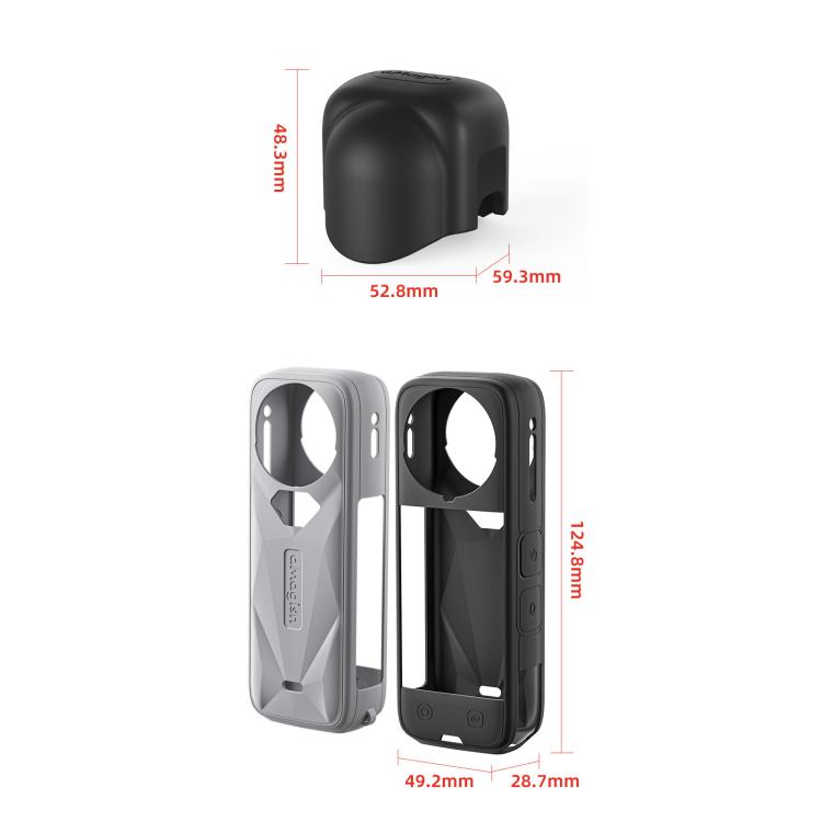 aMagisn Body Case For Insta360 X5 Action Camera Protective Accessories Black - free shipping - PMC TechLife - Order now!