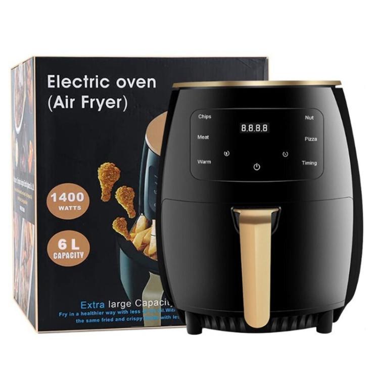 6L 1400W Air Fryer Household Large Capacity French Fry Maker Multifunctional Electric Fryer, Color: Black US Plug - free shipping - PMC TechLife - Order now!