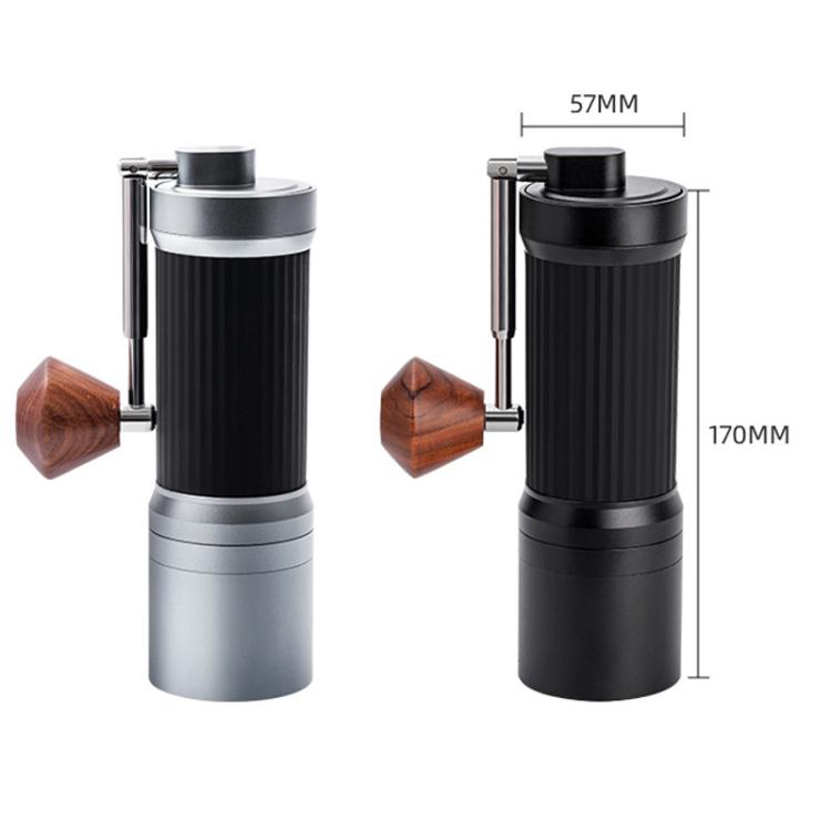 Seven Stars Manual Coffee Grinder CNC Stainless Steel Burr Foldable Hand Crank Mill for Coffee Beans(Silver) - free shipping - PMC TechLife - Order now!