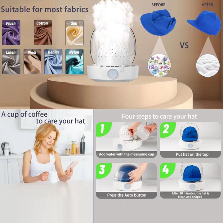 Multifunctional Hat Wig Care Cleaning Disinfection Steam Ironing Machine(EU Plug) - free shipping - PMC TechLife - Order now!