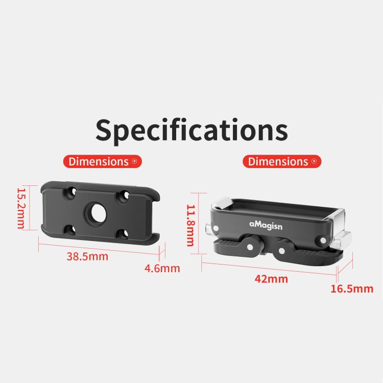 aMagisn Magnetic Quick Release Adapter for GoPro HERO13/12/11/10/9/8/11 Mini/MAX Separate Base Unit - free shipping - PMC TechLife - Order now!