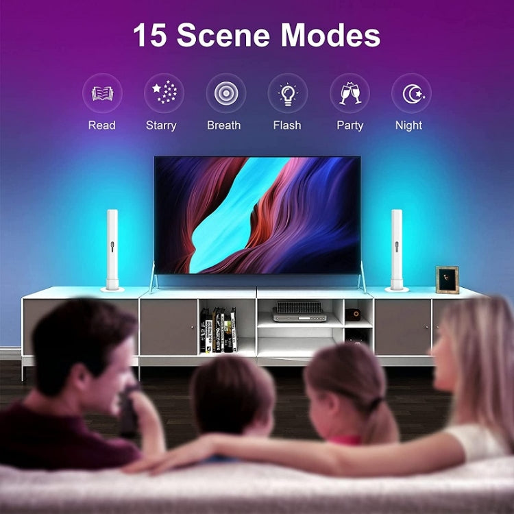 2pcs/box RGB Desktop Background Music Rhythm Pickup Ambient Light, Version: WiFi(UK Plug) - Novelty Lighting by PMC TechLife | Online Shopping South Africa | PMC TechLife | Buy Now Pay Later Mobicred