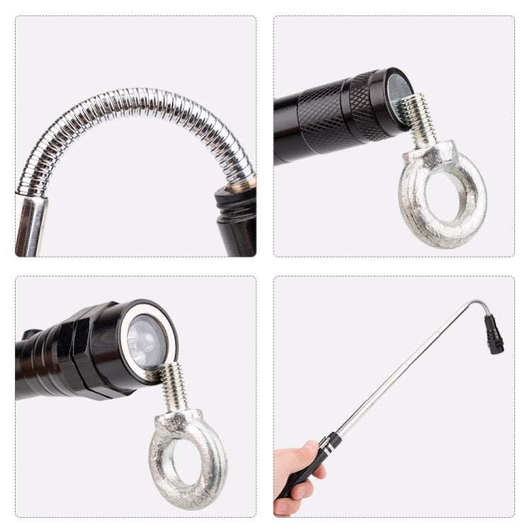 2 PCS 1W Flexible Magnet Camping Fishing Telescopic 360 Degrees Head Flashlight Outdoor Torch Magnetic Pick Up Tool Lamp(Blue) - free shipping - PMC TechLife - Order now!