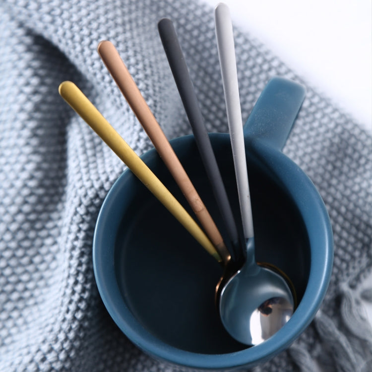 Mini Accessories Coffee Spoon Kitchen Dessertspoon Dining Round Shape Coffee Stainless Steel Home, Size:13cm(Silver) - free shipping - PMC TechLife - Order now!