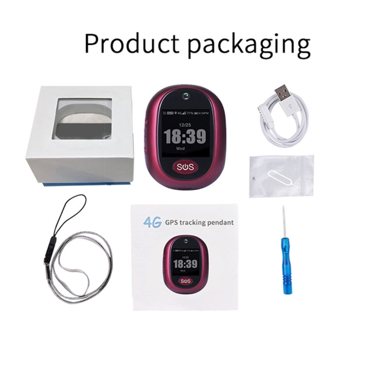 REACHFAR RF-V45-B Mini Touch Screen GPS Smart Tracker Pendant, Support SOS / Camera / Health Management / Video Calling / 4G LTE, For North America / South America (Black) - free shipping - PMC TechLife - Order now!