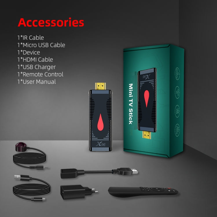 X96 S400 Android 10.0 Mini TV Stick, Allwinner H313 Quad Core ARM Cortex A53, 2GB + 16GB, Support WiFi, HDMI, TF Card, USB - Android TV Sticks by PMC TechLife | Online Shopping South Africa | PMC TechLife