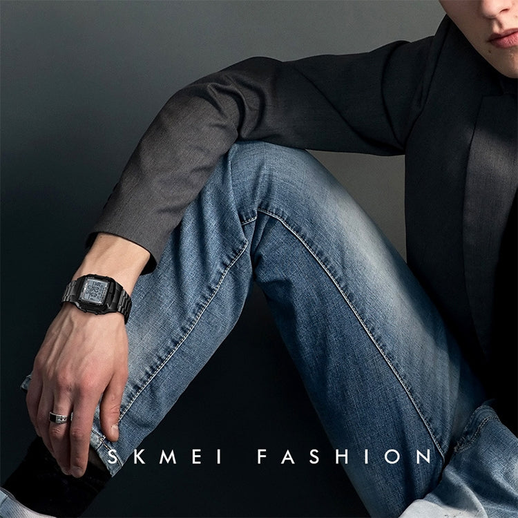 SKMEI 1381 Multifunctional Men Outdoor Business Sport Noctilucent Waterproof Digital Wrist Watch(Gold) - free shipping - PMC TechLife - Order now!