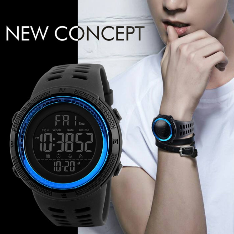 SKMEI 1251 Men Fashionable Outdoor 50m Waterproof Sports Watch Digital Watch with PU Watchband(Grey) - free shipping - PMC TechLife - Order now!