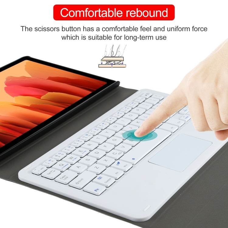 A500-A Detachable Bluetooth Keyboard Ultrathin Horizontal Flip Leather Tablet Case with Touchpad & Holder for Samsung Galaxy Tab A7 10.4 (2020) T500 / T505(Rose Gold) - Samsung Keyboard by PMC TechLife | Online Shopping South Africa | PMC TechLife | Buy Now Pay Later Mobicred