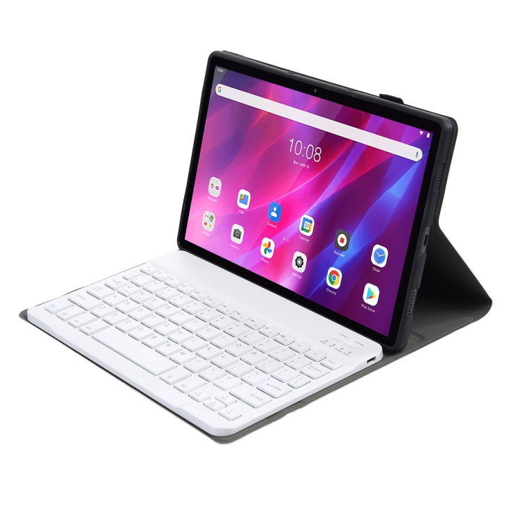 AK10 2 in 1 Detachable Bluetooth Keyboard + Lambskin Texture TPU Protective Leather Tablet Case with Holder for Lenovo Qitian K10 TB-X6C6X(Rose Gold) - Lenovo Keyboard by PMC TechLife | Online Shopping South Africa | PMC TechLife