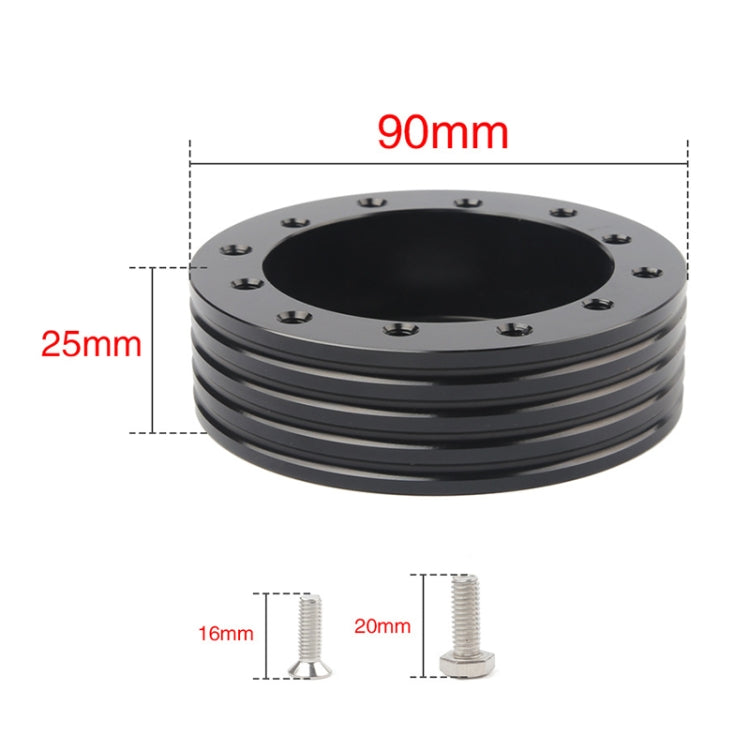 Car Hub for 6-Hole to 3-Hole Steering Wheel Adapter Boss Kit Steering Wheel Spacer Bolts (Black) - free shipping - PMC TechLife - Order now!