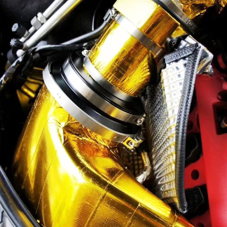 5m Exhaust Wrap Auto Motor Exhaust Heat Shield Aluminum Foil Paper Heat Resistant Wrap(Gold) - Exhaust Pipes by PMC TechLife | Online Shopping South Africa | PMC TechLife | Buy Now Pay Later Mobicred