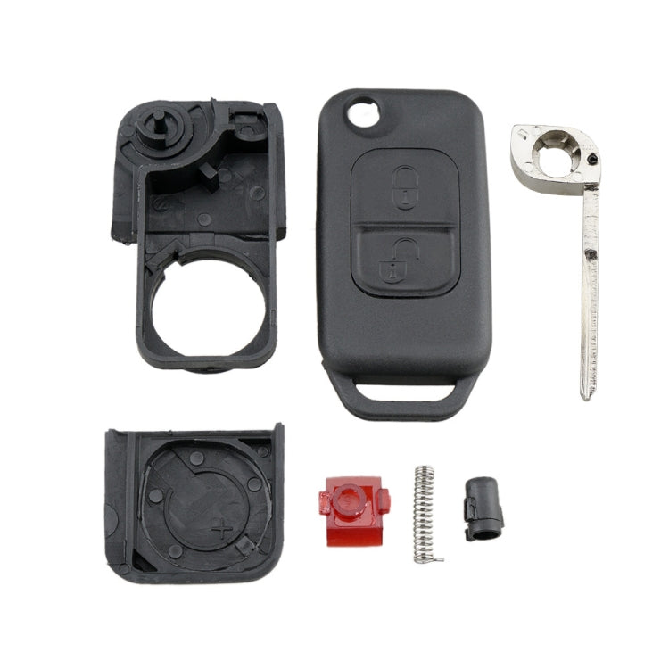 For Mercedes-Benz Car Keys Replacement 2 Buttons Car Key Case with Foldable Key Blade - Car Key Cases by PMC TechLife | Online Shopping South Africa | PMC TechLife | Buy Now Pay Later Mobicred