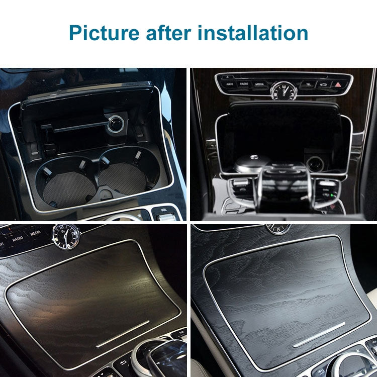 2056830900 Car Cup Holder Electroplating Trim Decorative Frame for Mercedes-Benz C Class W205 - free shipping - PMC TechLife - Order now!