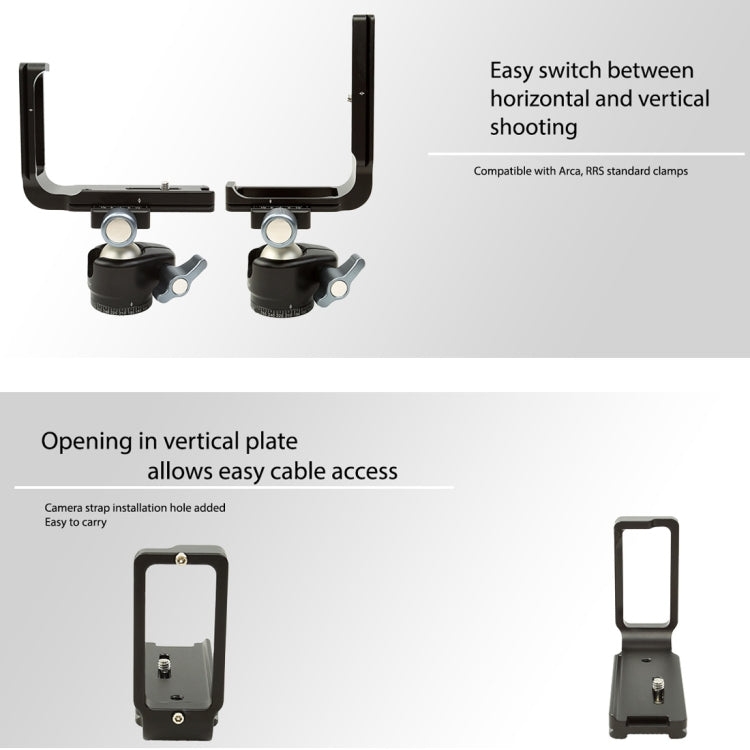 FITTEST FLN-D850 Vertical Shoot Quick Release L Plate Bracket Base Holder for Nikon D850(Black) - free shipping - PMC TechLife - Order now!