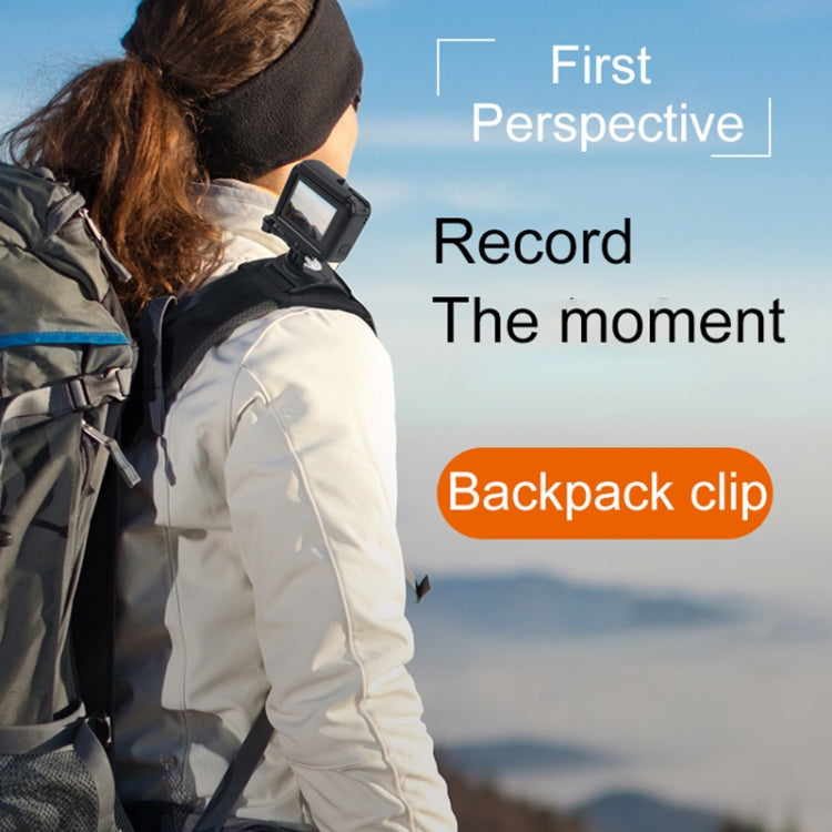 RUIGPRO Hook and Loop Fastener Backpack Rec-Mounts Clip Clamp Mount with Screw for GoPro HERO9 Black / HERO8 Black /7 /6 /5 /5 Session /4 Session /4 /3+ /3 /2 /1, DJI Osmo Action, Xiaoyi and Other Action Cameras(Black) - by RUIGPRO | Online Shopping South Africa | PMC TechLife