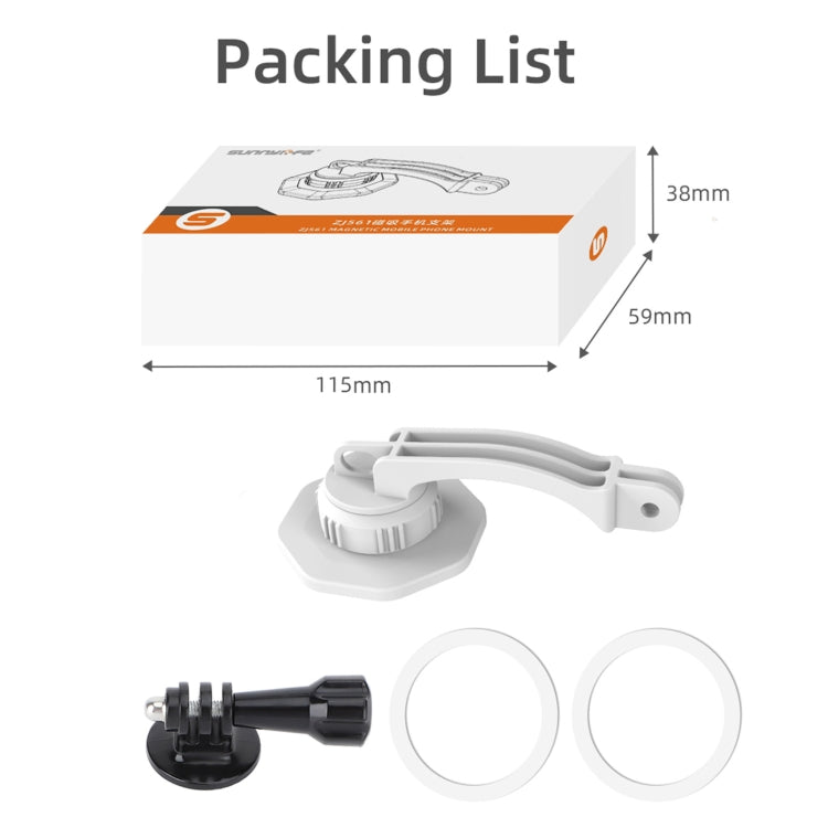 For DJI OM6 / 5 / 4 / 4 SE Sunnylife ZJ561 Magsafe Adapter Phone Holder (White) - by Sunnylife | Online Shopping South Africa | PMC TechLife | Buy Now Pay Later Mobicred