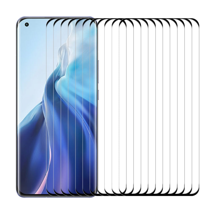 For Xiaomi Mi 11 (Edge Glue) 25 PCS 9H HD 3D Curved Edge Tempered Glass Film(Black) - by PMC TechLife | Online Shopping South Africa | PMC TechLife