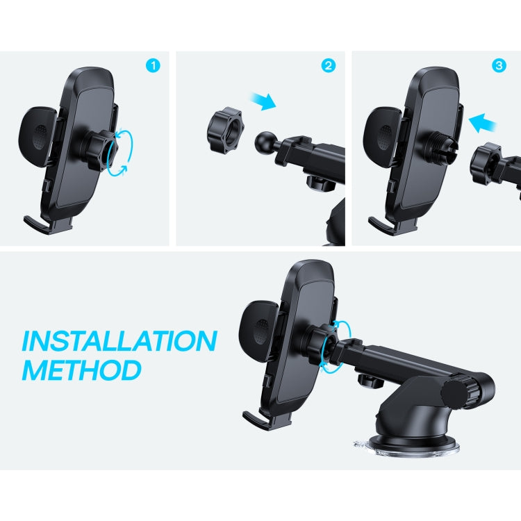 JOYROOM JR-ZS259 360-degree Rotating Stretching Mechanical Dashboard Car Holder for 4.7-6.9 inch Mobile Phones - free shipping - PMC TechLife - Order now!