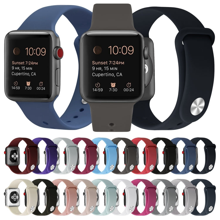 Silicone Watch Band For Apple Watch Series 9&8&7 41mm / SE 3&SE 2&6&SE&5&4 40mm / 3&2&1 38mm(Pink Sand) - Watch Bands by PMC TechLife | Online Shopping South Africa | PMC TechLife | Buy Now Pay Later Mobicred