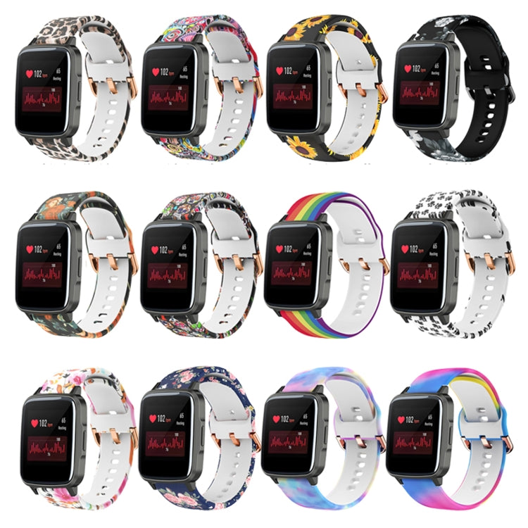 For Xiaomi Haylou LS01 Silicone Printing Watch Band(White Paw Print) - Watch Bands by MIJOBS | Online Shopping South Africa | PMC TechLife | Buy Now Pay Later Mobicred