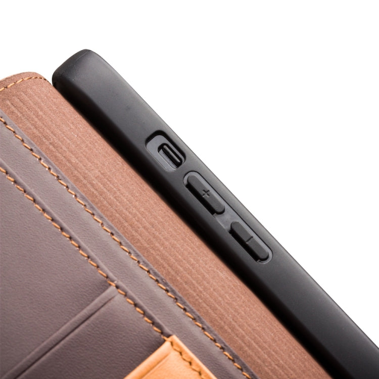 For iPhone 13 QIALINO Business Horizontal Flip Leather Case with Holder & Card Slots & Wallet(Brown) - free shipping - PMC TechLife - Order now!