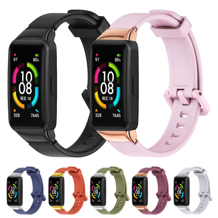 For Huawei Band 6 / Honor Band 6 / 7 MIJOBS Universal Breathable Silicone Watch Band(Green) - Watch Bands by MIJOBS | Online Shopping South Africa | PMC TechLife | Buy Now Pay Later Mobicred