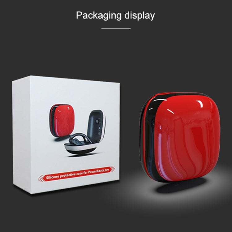 Mirror Surface Silicone + PC Wireless Earphone Protective Case for Beats Powerbeats Pro(Black+White) - Other Case by PMC TechLife | Online Shopping South Africa | PMC TechLife
