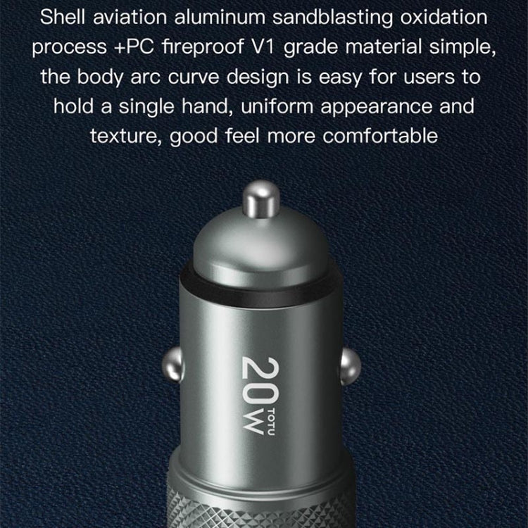 TOTUDESIGN DCCPD-010 Blade Series 20W Fast Charging Car Charger(Black) - Car Charger by TOTUDESIGN | Online Shopping South Africa | PMC TechLife | Buy Now Pay Later Mobicred