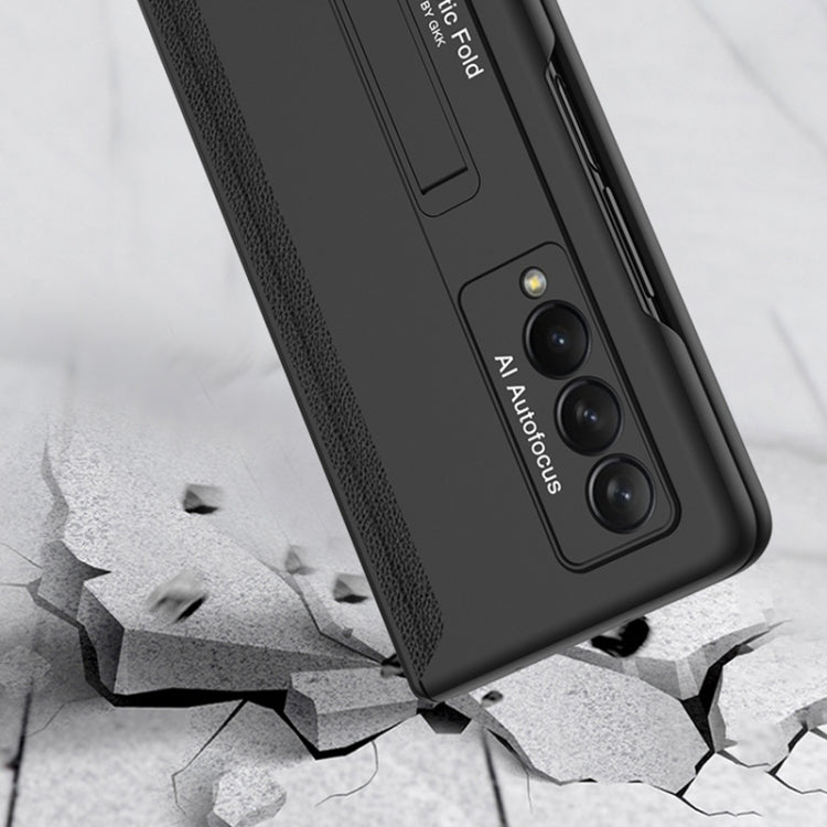 For Samsung Galaxy Z Fold3 5G GKK Magnetic Full Coverage Phone Flip Case with Holder(Silver) - free shipping - PMC TechLife - Order now!