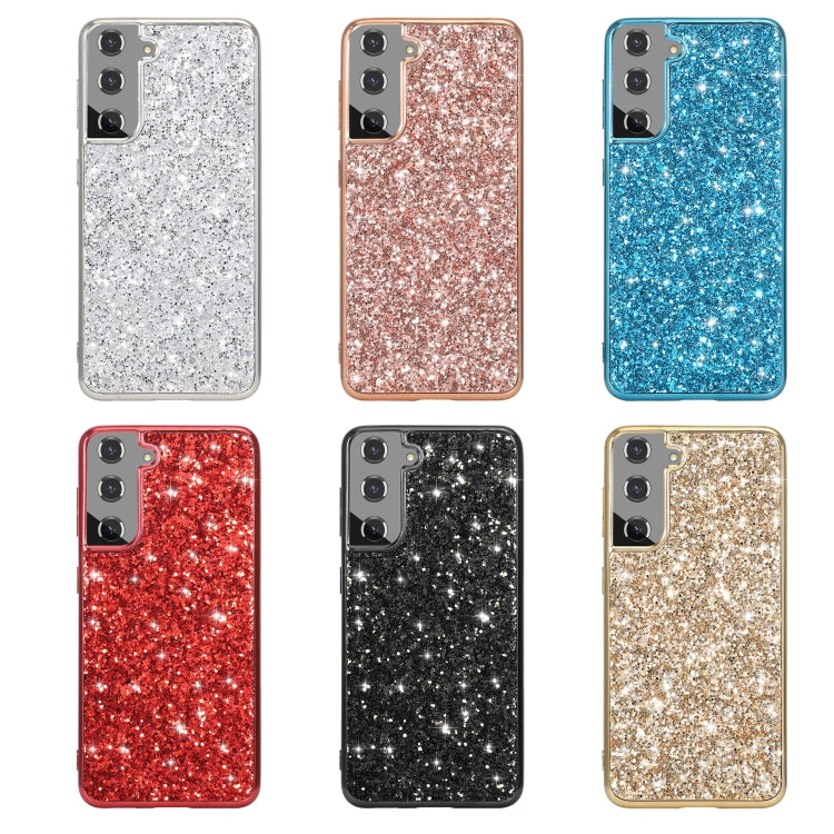 For Samsung Galaxy S22 Ultra 5G Glitter Powder Shockproof TPU Protective Phone Case(Black) - Galaxy S22 Ultra 5G Cases by PMC TechLife | Online Shopping South Africa | PMC TechLife | Buy Now Pay Later Mobicred