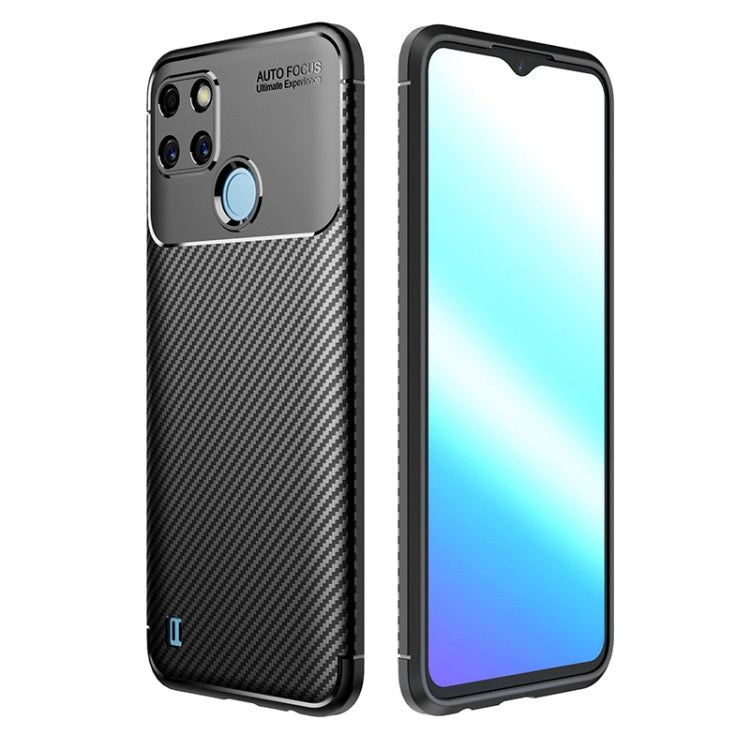 For Realme C53 Brushed Texture Carbon Fiber TPU Phone Case(Black)