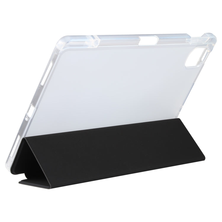For Xiaomi Mi Pad 5 Pen Slot Transparent Back Cover Leather Tablet Case(Black) - free shipping - PMC TechLife - Order now!