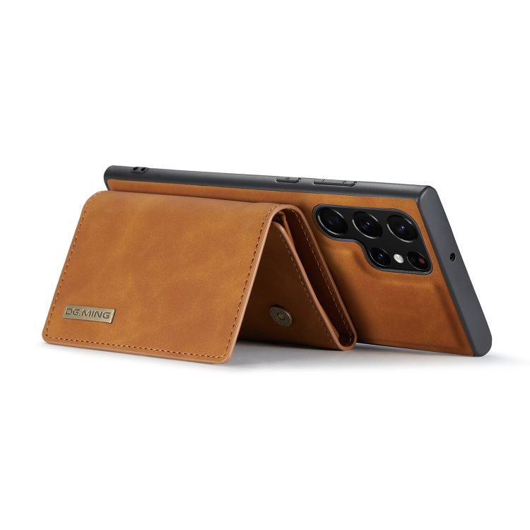 For Samsung Galaxy S22 Ultra 5G DG.MING M1 Series 3-Fold Multi Card Wallet Phone Case(Brown) - Galaxy S22 Ultra 5G Cases by DG.MING | Online Shopping South Africa | PMC TechLife | Buy Now Pay Later Mobicred