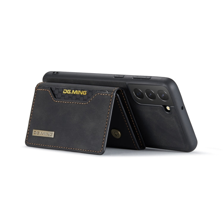 For Samsung Galaxy S22 5G DG.MING M2 Series 3-Fold Multi Card Bag Back Cover Phone Case(Black) - Galaxy S22 5G Cases by DG.MING | Online Shopping South Africa | PMC TechLife | Buy Now Pay Later Mobicred