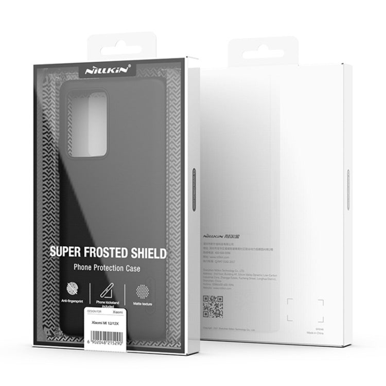 For Xiaomi 12 / 12X NILLKIN Frosted PC Phone Case(Black) - Xiaomi Cases by NILLKIN | Online Shopping South Africa | PMC TechLife | Buy Now Pay Later Mobicred