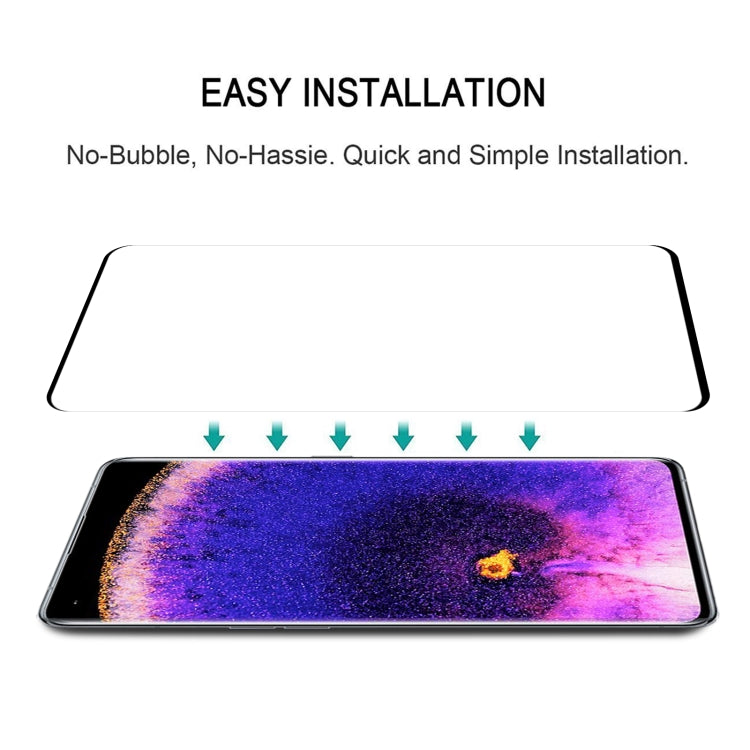 3D Curved Edge Full Screen Tempered Glass Film For OPPO Find X5(Black) - by PMC TechLife | Online Shopping South Africa | PMC TechLife