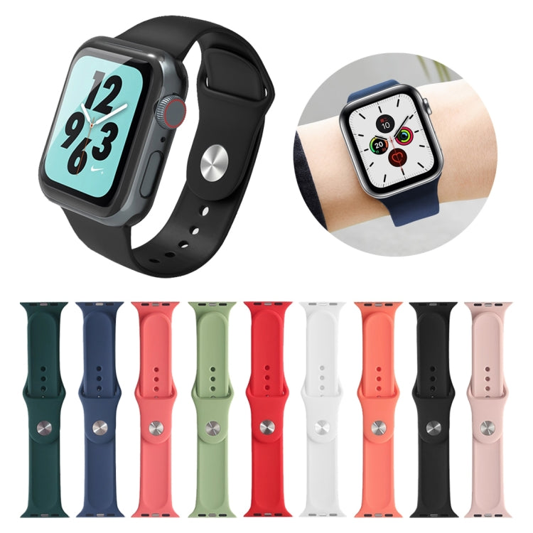 For Apple Watch Series 7 41mm / 6 & SE & 5 & 4 40mm / 3 & 2 & 1 38mm Mutural Liquid Silicone Watch Band(White) - Watch Bands by Mutural | Online Shopping South Africa | PMC TechLife | Buy Now Pay Later Mobicred