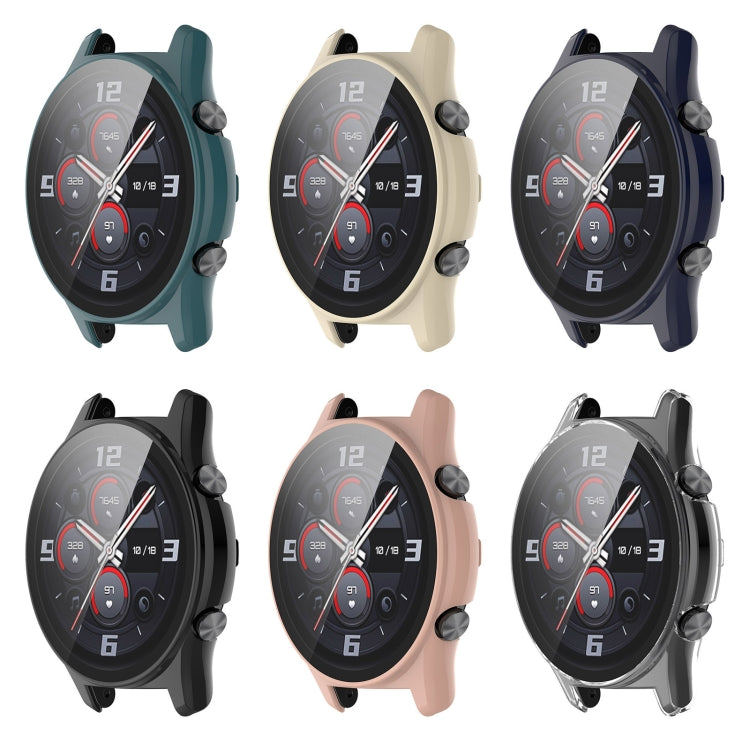 For Honor Watch GS 3 PC+Tempered Glass Watch Case(Ink Blue) - Watch Cases by PMC TechLife | Online Shopping South Africa | PMC TechLife | Buy Now Pay Later Mobicred