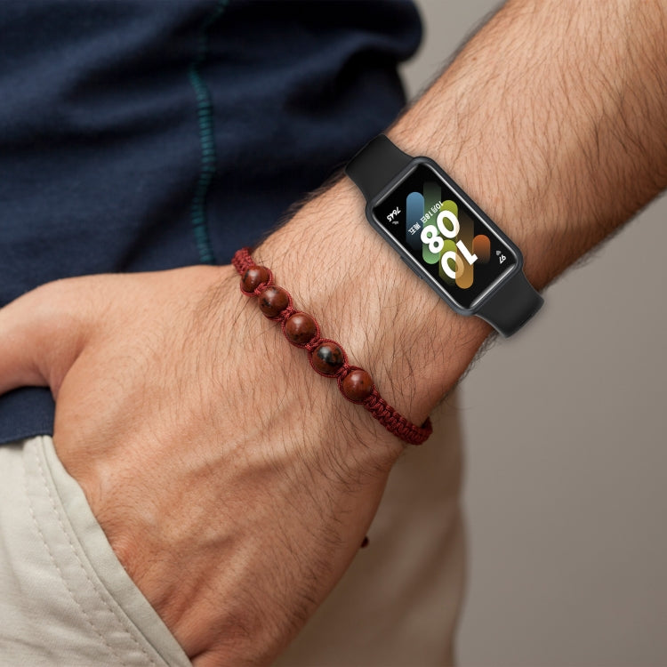 For Huawei Band 7 Silicone Watch Band(Black) - Watch Bands by PMC TechLife | Online Shopping South Africa | PMC TechLife | Buy Now Pay Later Mobicred