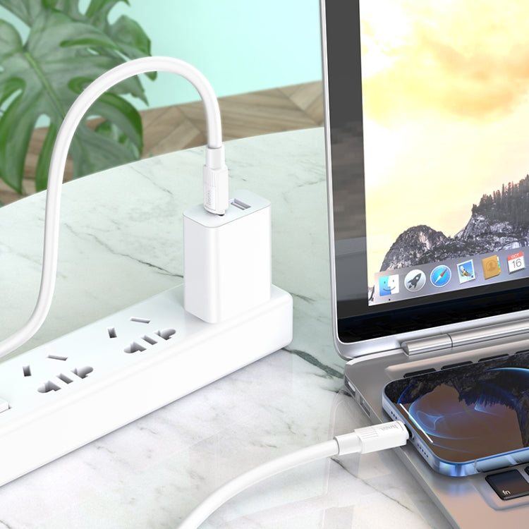 hoco X84 20W USB-C / Type-C to 8 Pin Solid PD Charging Data Cable���Length���1m(White) - Normal Style Cable by hoco | Online Shopping South Africa | PMC TechLife | Buy Now Pay Later Mobicred