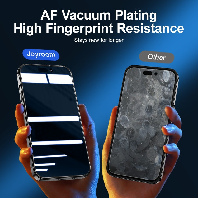 For iPhone 14 Pro JOYROOM 2.5D Screen Printing Full Screen Black Edge Privacy Tempered Glass Film - iPhone 14 Pro Tempered Glass by JOYROOM | Online Shopping South Africa | PMC TechLife