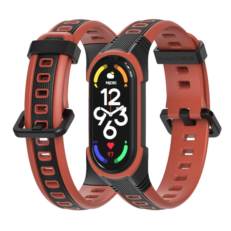 For Xiaomi Mi Band 5 6 7 MIJOBS Unibody Two color Silicone