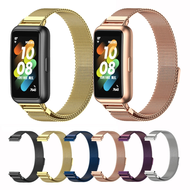 For Huawei Band 7 / 7 NFC MIJOBS Milan Magnetic Stainless Steel Watch Band(Black) - free shipping - PMC TechLife - Order now!