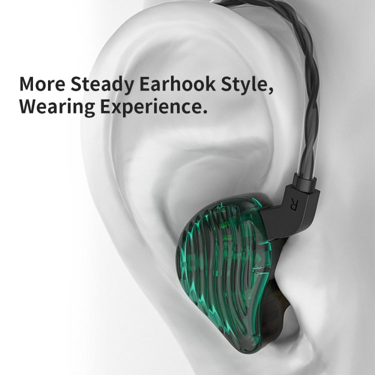 CVJ-CSE Ring Iron Hybrid Music Running Sports In-Ear Wired Headphone, Style:With Mic(Green) - free shipping - PMC TechLife - Order now!